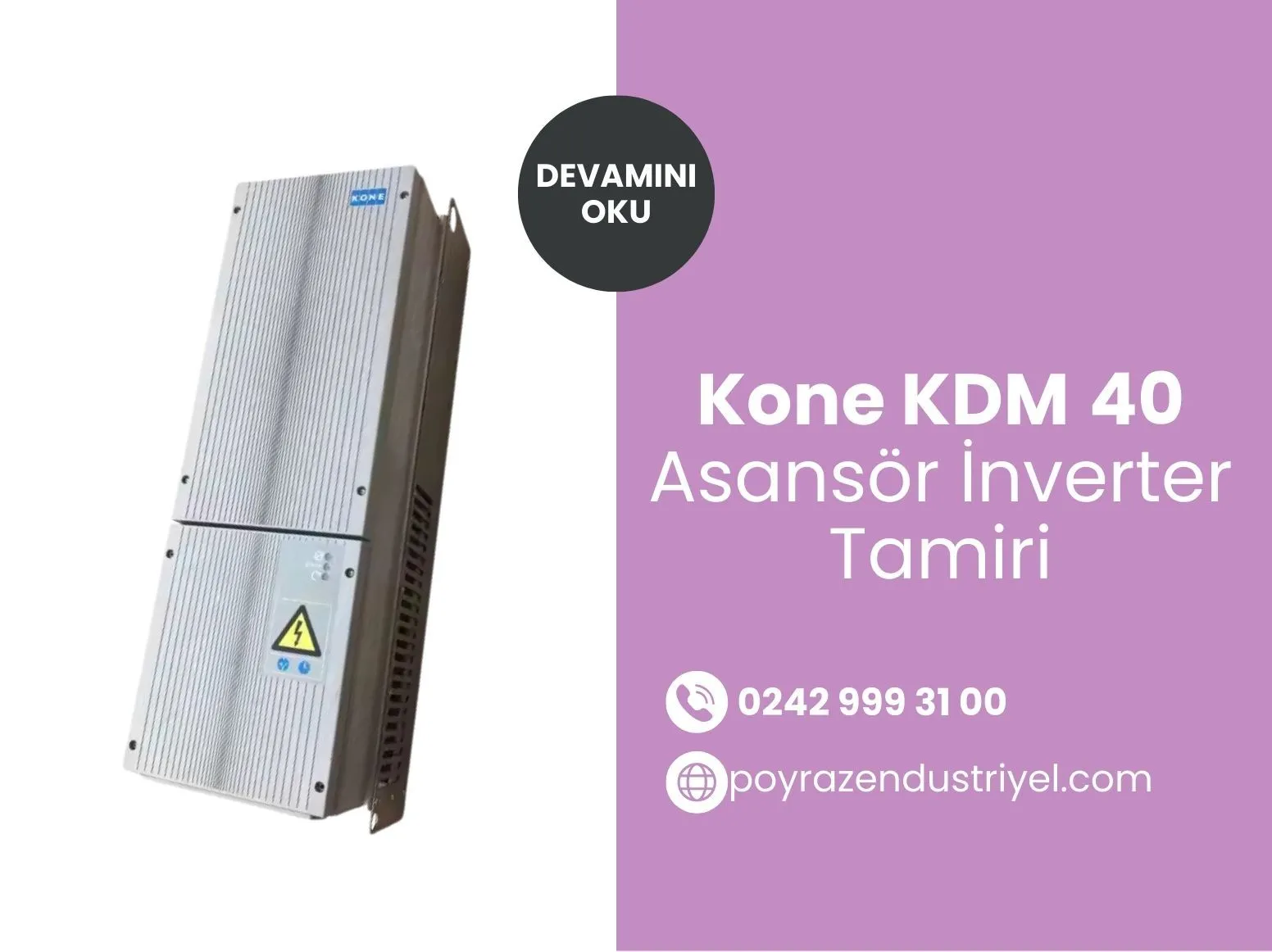 Kone KDM 40 Asansör İnverter Tamiri